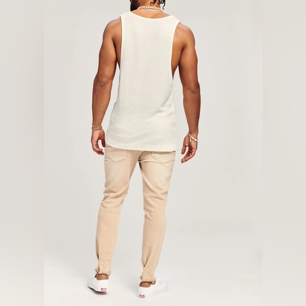 SER.O.YA Diego Tapered Cropped Jeans In Sand Dune - Picture 5 of 6